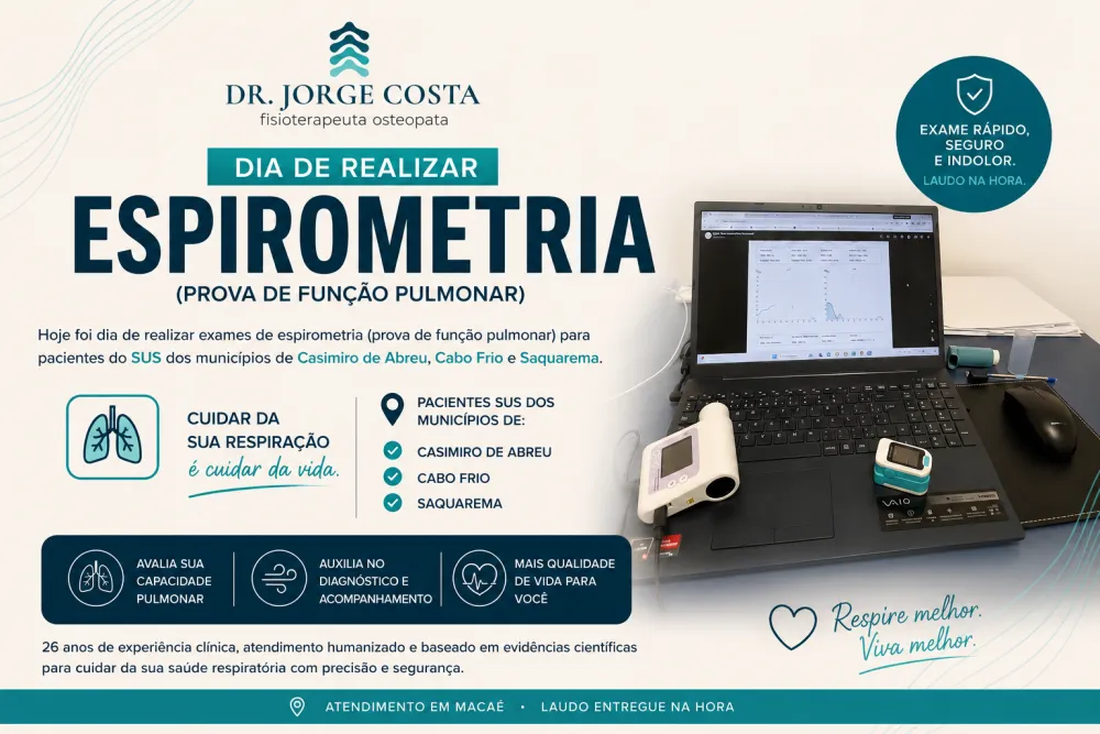 Espirometria em Macaé: hoje foi dia de cuidar da saúde respiratória de pacientes do SUS
