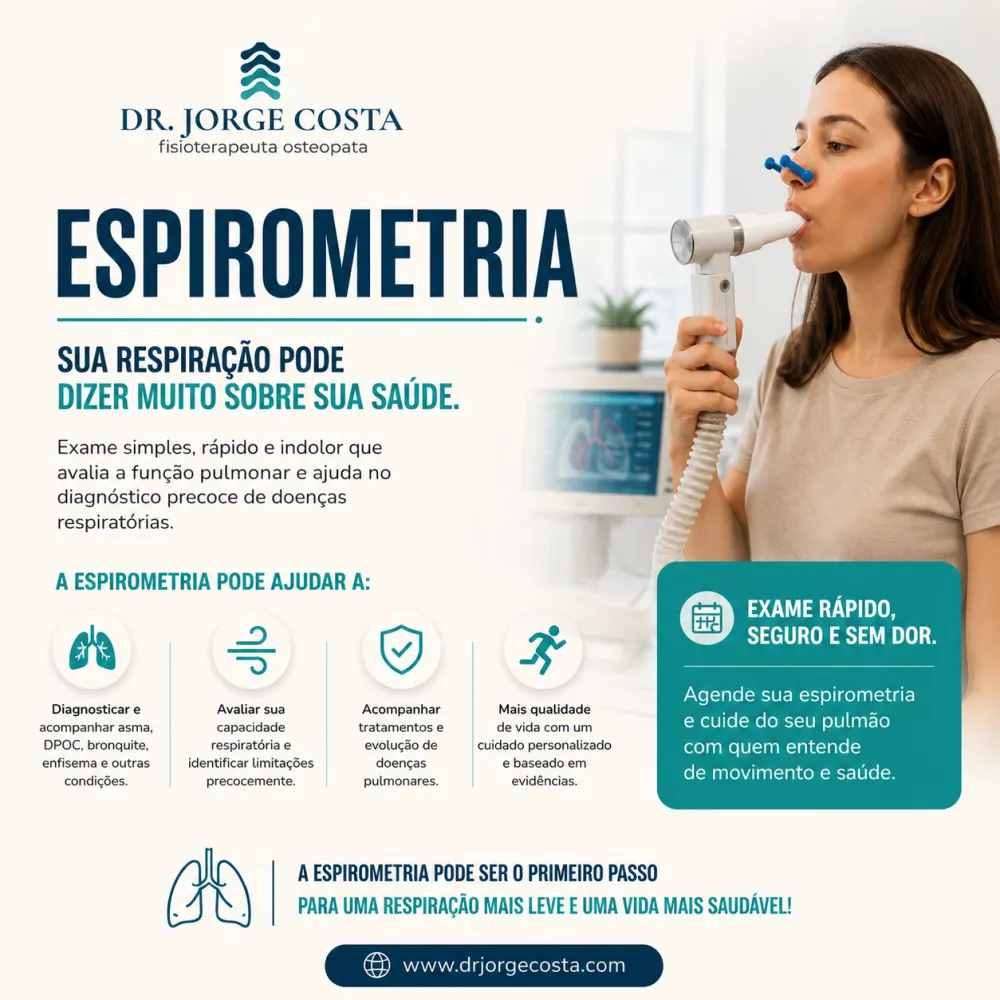 Espirometria em Macaé: exame essencial para diagnosticar asma, DPOC e doenças pulmonares